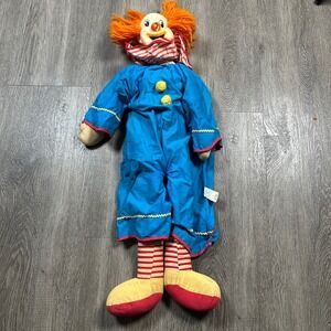 Knickerbocker Bozo the Clown Plush 28" Blue Vintage Larry Harmon Toy